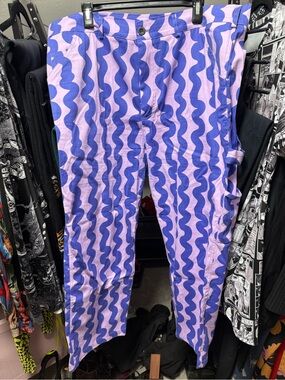 Nooworks wavy print painters pants